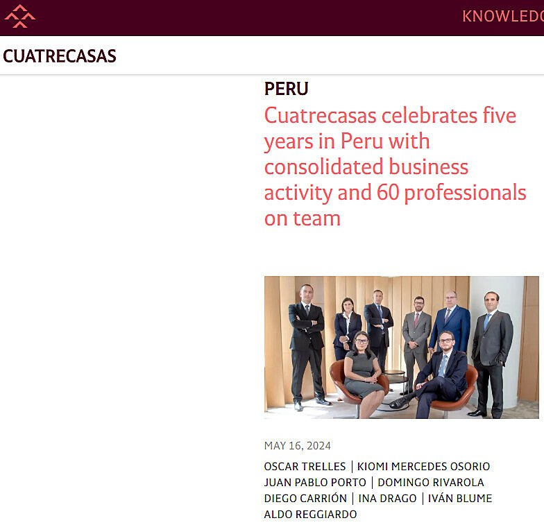 Cuatrecasas celebrates fifth anniversary in Lima